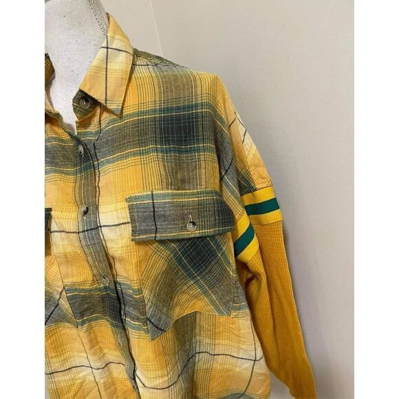 Urban Outfitters BDG Yellow Caleb Sporty Shirt Size M - Picture 7 of 9